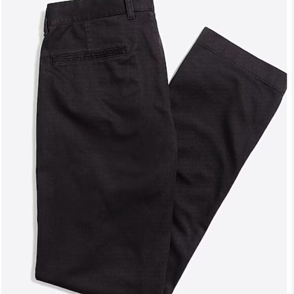 J. Crew Factory Straight-fit flex chino pant in black Size 31/32 NWT - Picture 3 of 14